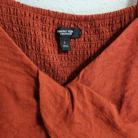 Simply Vera Wang Rusty Copper Crepe Tank Camisole Large - Picture 3 of 6